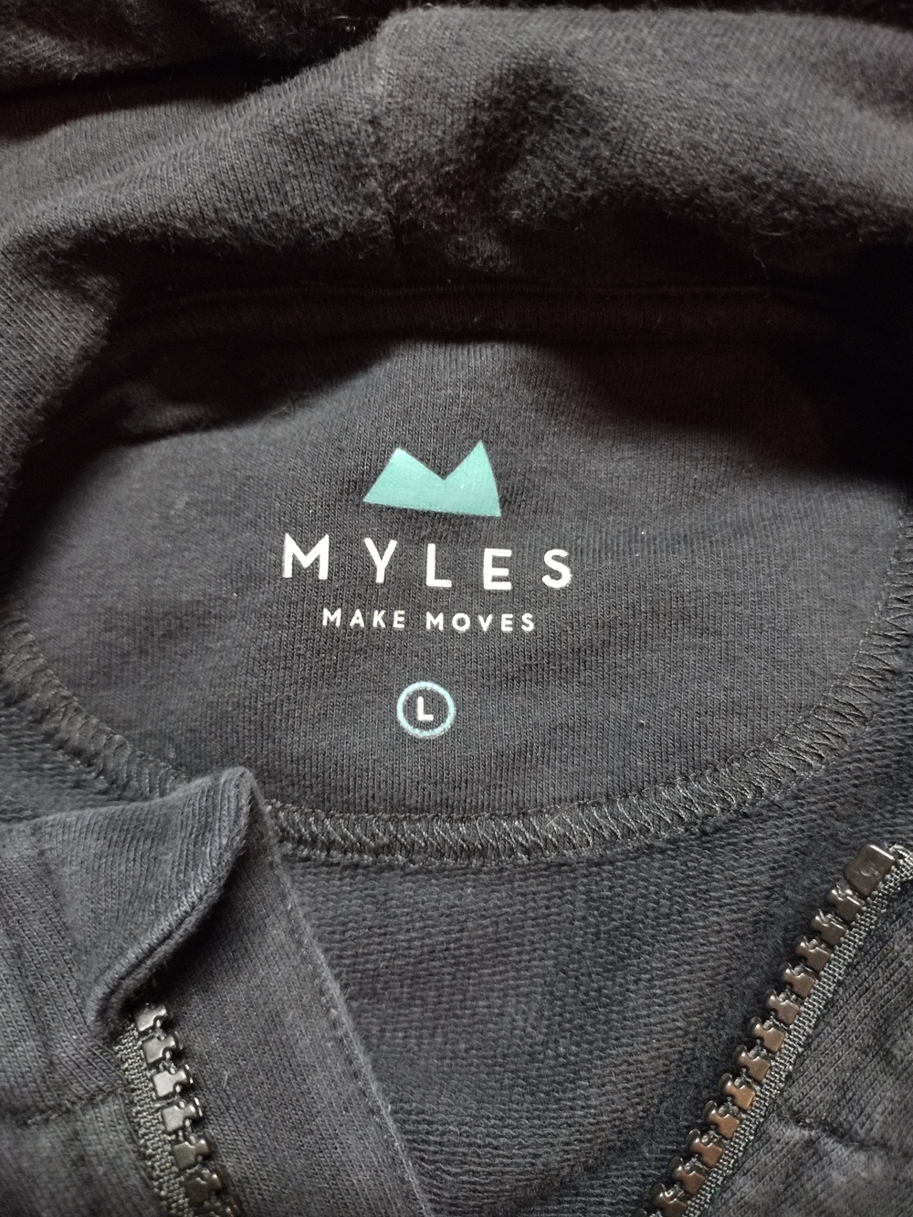 Myles Black Zip-Up Hoodie Jacket - Men